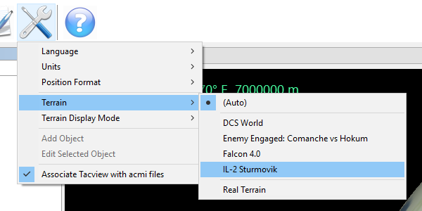 IL-2 terrain selection