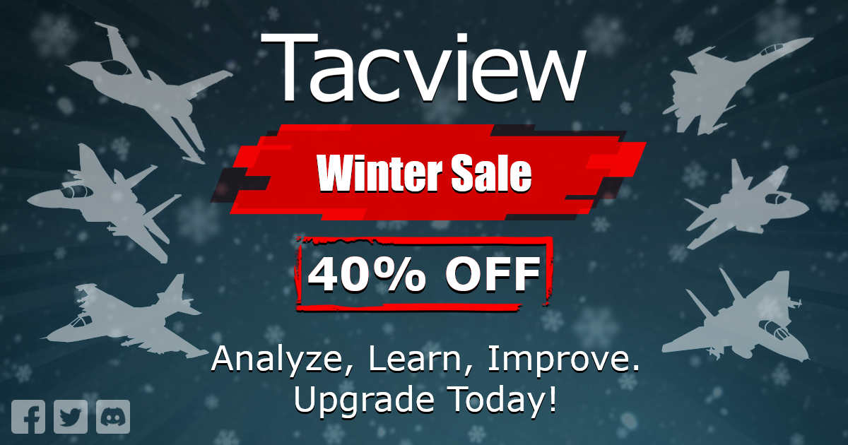 Winter Sale from December 19th to January 2nd: 40% off all Tacview editions!